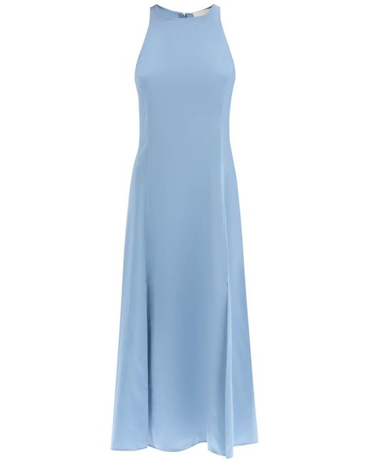 Loulou Studio Maxi Silk Slip Dress in Blue | Lyst