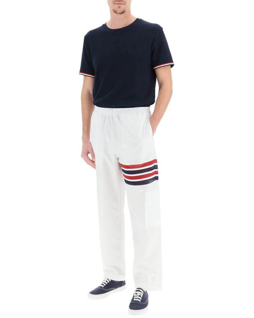 Thom Browne 4bar Ripstop Pants in White for Men