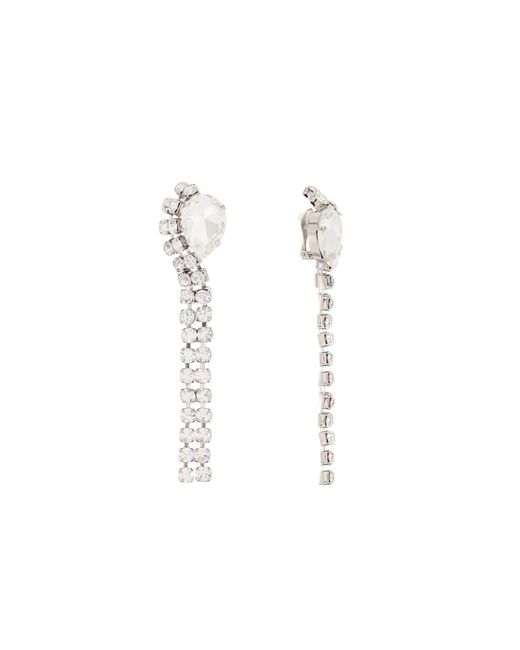 Alexander McQueen Stud Earrings With Faceted Stone in White Lyst