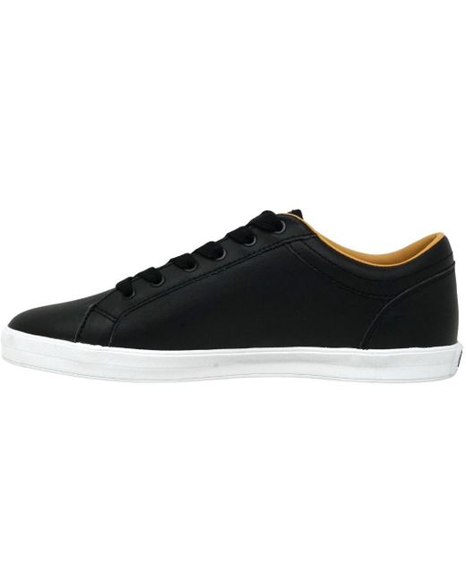 Fred Perry Baseline Leather B6158 102 Black Trainers for Men | Lyst UK