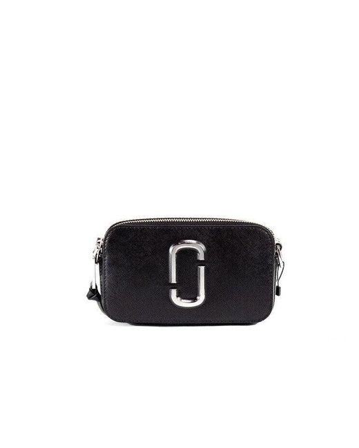 Marc Jacobs The Studded Snapshot Saffiano Leather Black Shoulder Bag