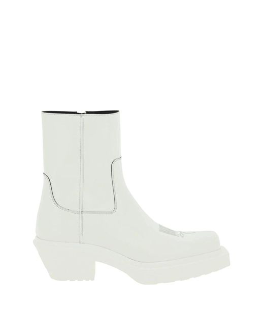 VTMNTS Leather Cowboy Boots White Leather for Men Lyst