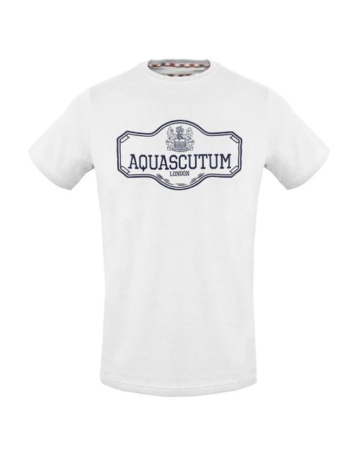 Aquascutum Tsia09 01 White T-shirt for Men | Lyst