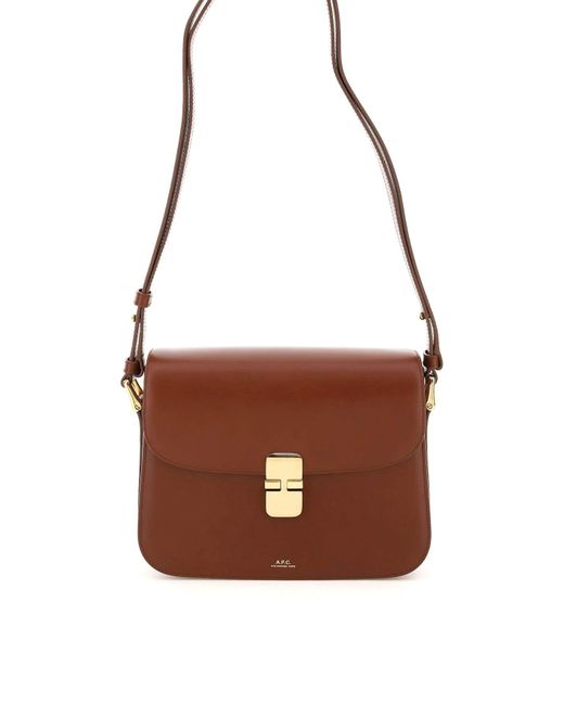 A.P.C. Grace Bag Brown Leather Lyst