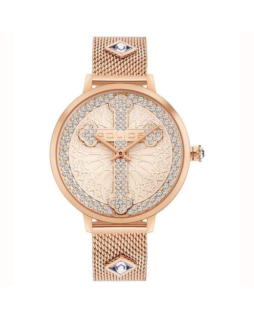 Police watches shop women's rose gold
