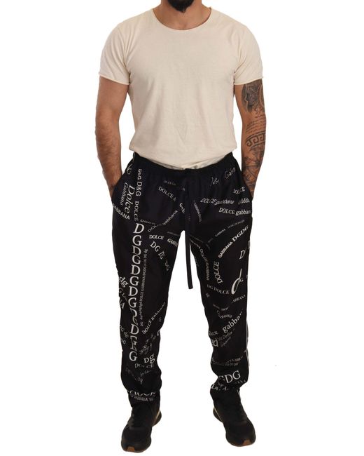 Trousers DG Black size XXL International in Cotton  34384379