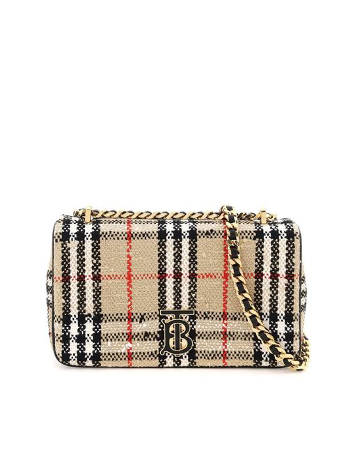 Burberry Lola Check-Quilted Leather Clutch Bag