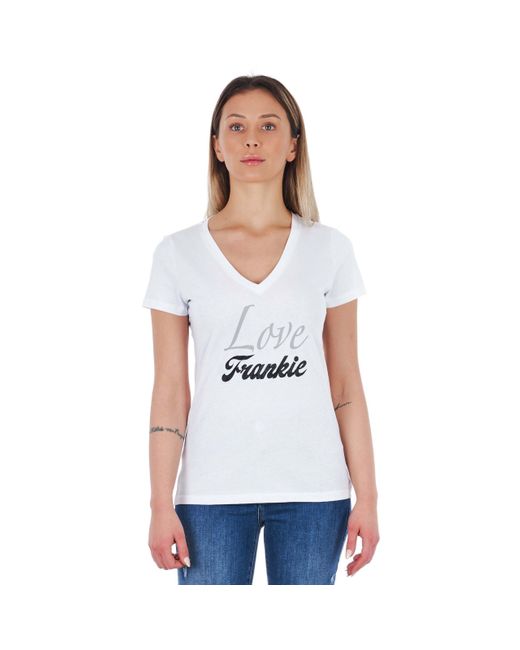 Frankie Morello White Cotton Tops & T-shirt | Lyst