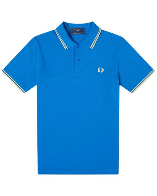 Fred Perry Twin Tipped M12 K39 Blue Polo Shirt for Men | Lyst
