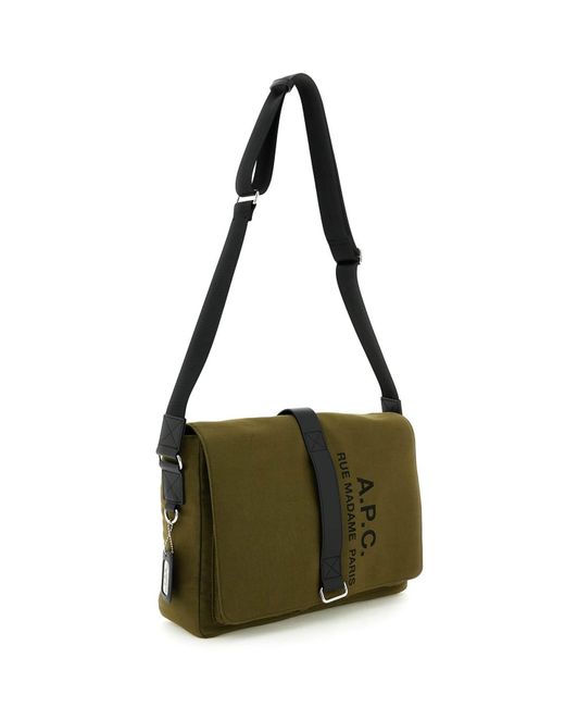 A.P.C. 'besace Sense' Crossbody Bag in Green for Men | Lyst