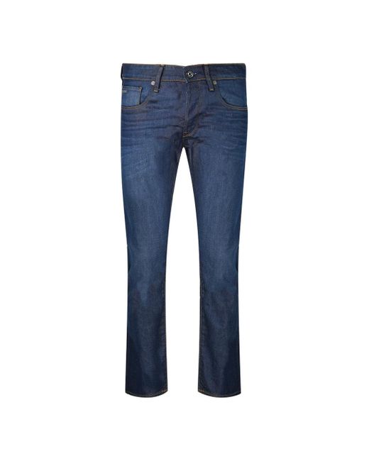 G-Star RAW 3301 Straight Dark Aged Blue Jeans for Men | Lyst