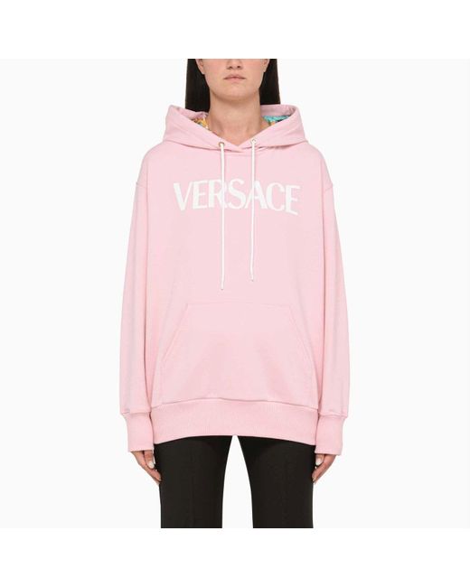Versace Hoodie With I Ventagli Print in Pink | Lyst