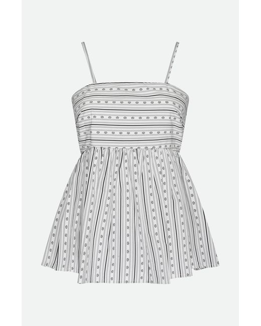 Top Monogram Bianco di Twinset in White