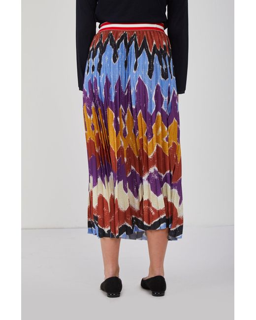 Gonna Plissè Fantasia di Stella Jean in White