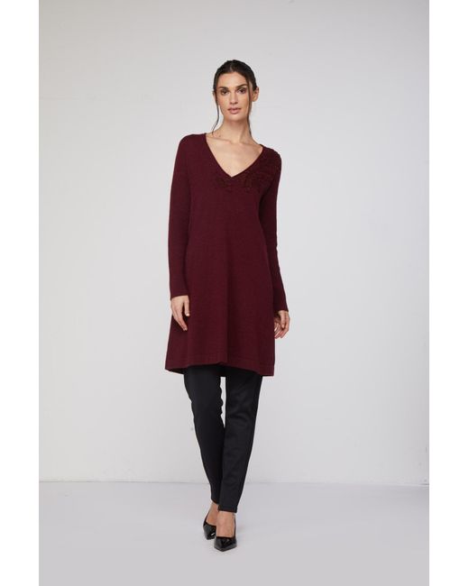 Twinset Red Maglia Oversize Bordeaux