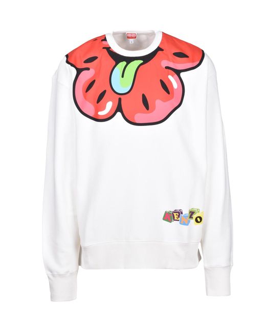 KENZO Felpa Bianca in White für Herren