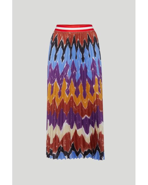 Gonna Plissè Fantasia di Stella Jean in White