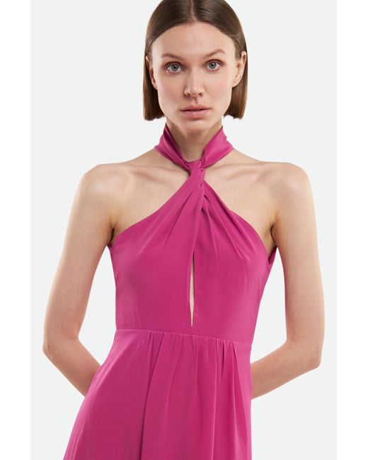 Patrizia Pepe Pink Langes Fuchsiafarbenes Kleid Von