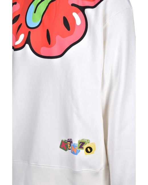 KENZO Felpa Bianca in White für Herren
