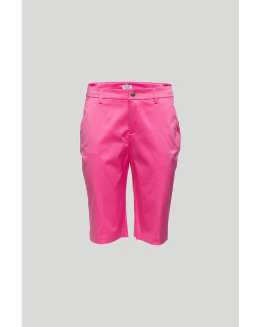 Liu Jo Bermuda In Raso Fuxia in Pink | Lyst