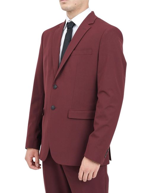 SELECTED Giacca Da Completo Stondata Bordeaux in Red für Herren