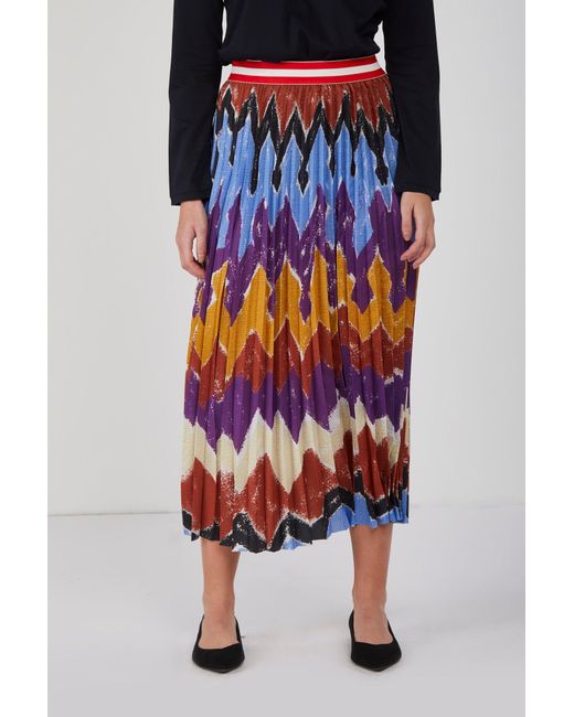 Gonna Plissè Fantasia di Stella Jean in White