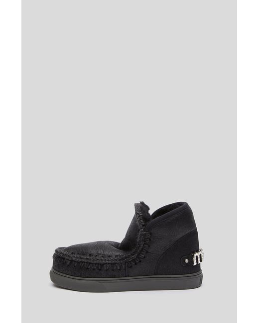 Mou "eskimo Sneakers With Rhinestones" Nere in Black | Lyst