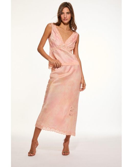 LoveShackFancy Multicolor Aubrette Silk-Blend Maxi Skirt For