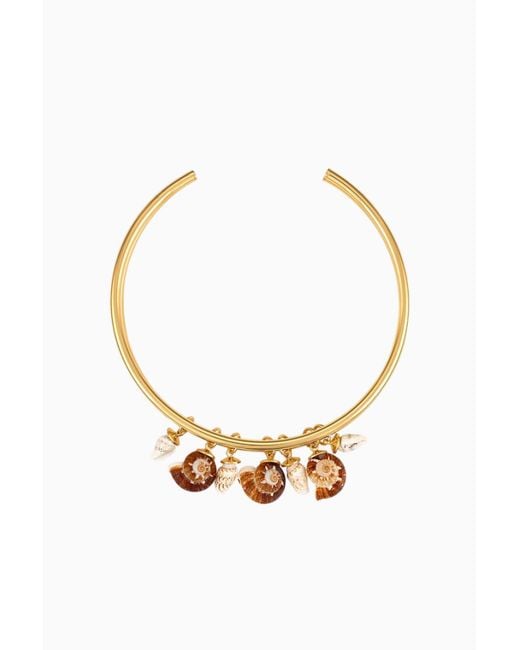 LoveShackFancy White Logan Tay Shell Choker For