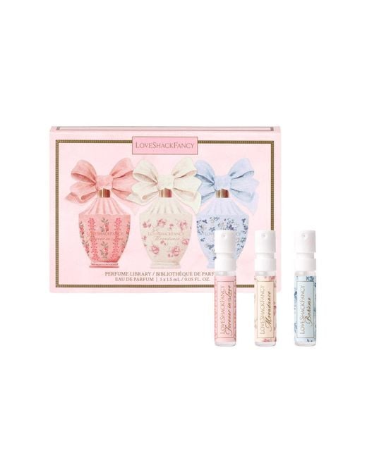 LoveShackFancy Pink Perfume Library Eau De Parfum Discovery Set