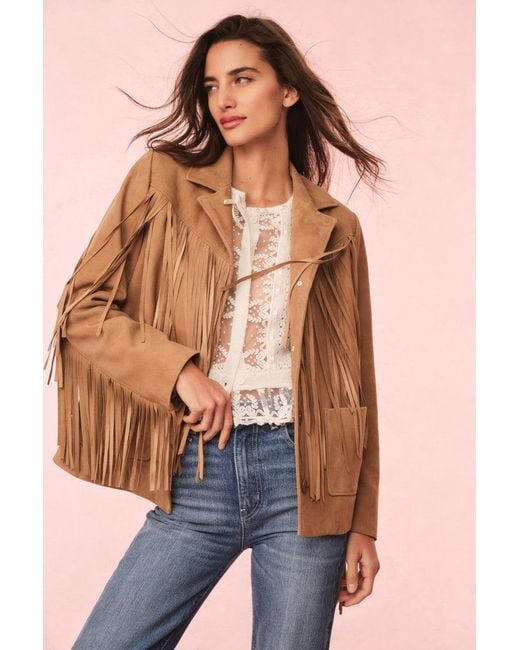 Maelis Suede Fringe Jacket