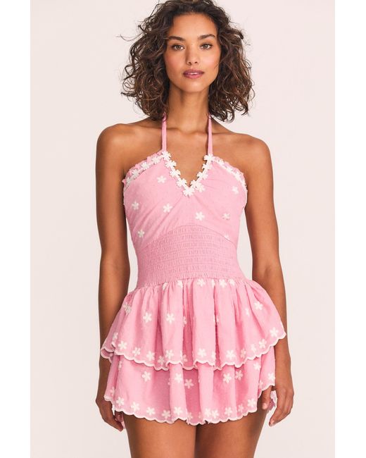 aqua halter neck dress