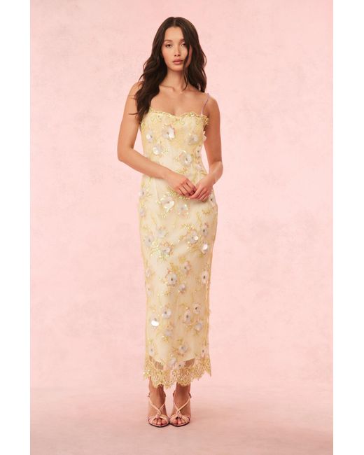 LoveShackFancy Emalia Embellished Lace Maxi Dress For in Pink | Lyst LoveShackFancy Emalia Embellished Lace Maxi Dress For in Pink | Lyst