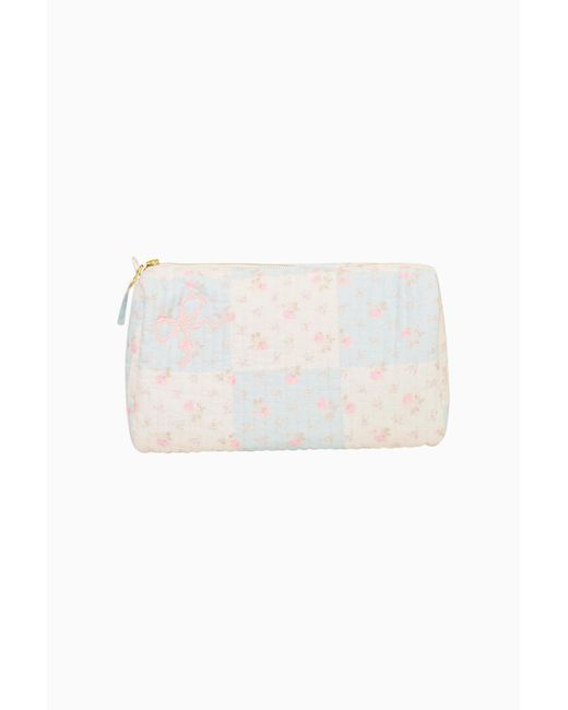 LoveShackFancy Pink Octavia Floral Patchwork Pouch For