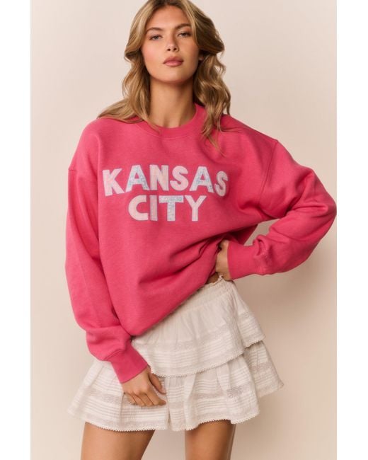 LoveShackFancy Pink Palo Location Pullover For