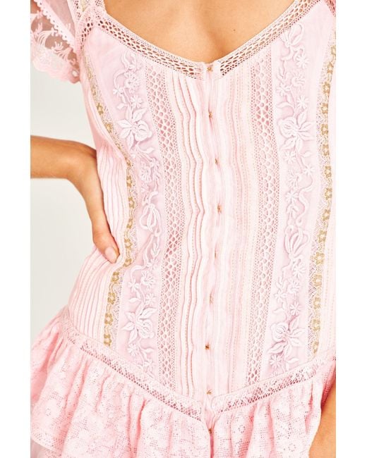 rowley mini dress love shack fancy LoveShackFancy Rowley Mini Dress Pink by LoveShackFancy
