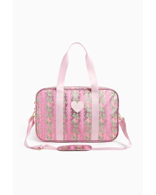 LoveShackFancy Pink State X Heirloom Print Rockaway Duffle For