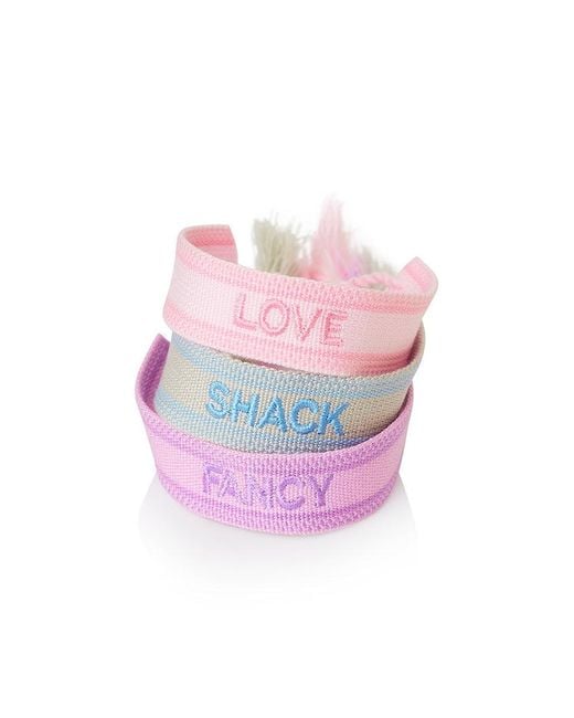 LoveShackFancy Pink Love Shack And Fancy Woven Bracelet Bundle