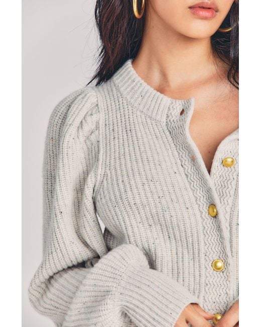 LoveShackFancy Cashmere Robinson Cropped Cardigan Sweater - Lyst