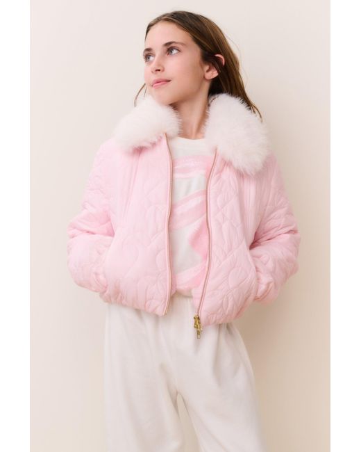 LoveShackFancy Pink Tween Mini Sandria Puffer For