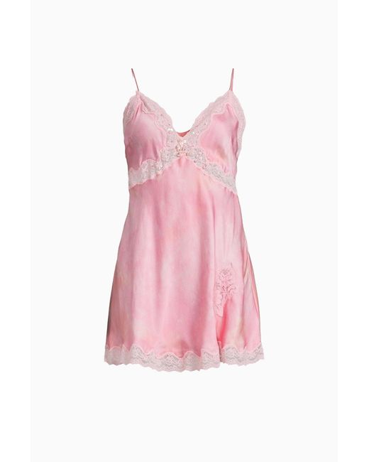LoveShackFancy Nivola Silk-Blend Mini Slip Dress For in Pink | Lyst