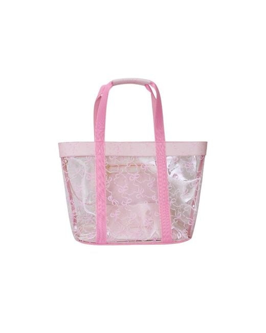 LoveShackFancy Pink Marjorie Beach Tote For