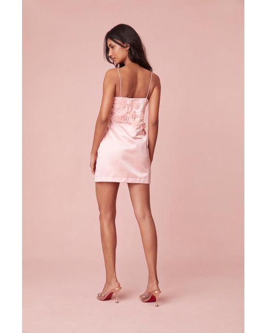 LoveShackFancy Pink Mensa Mini Dress