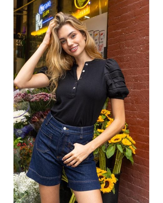Love The Label Blue Devony Top
