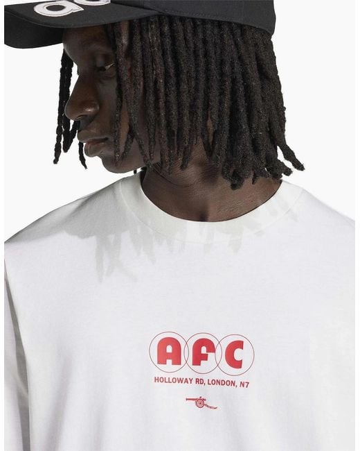 Adidas White Arsenal Fc Seasonal Graphic T for men