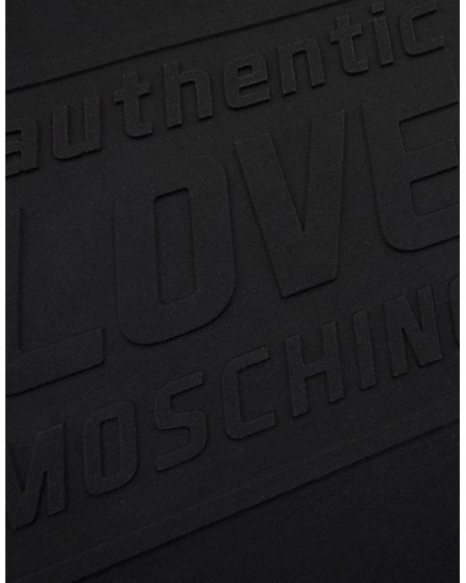 Love Moschino Black Authentic 3D Print T Shirt Mx1 for men