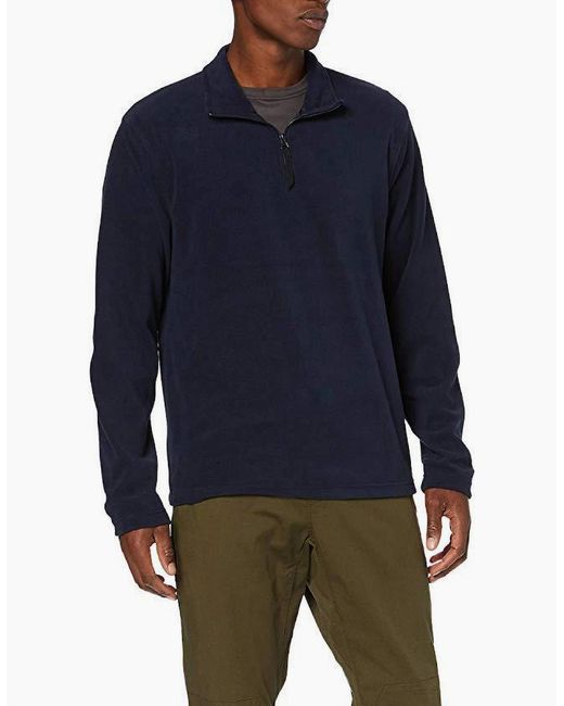 Regatta Blue Micro Zip Neck Fleece Top (170 Gsm) for men