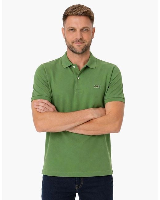 Lacoste Green Classic Fit Polo Shirt Lime for men