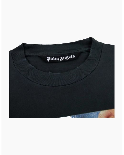 Palm Angels Black Dice Game Classic T Shirt Multi for men