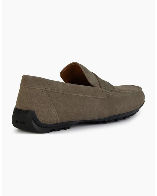 Geox Brown U Kosmopolis + Grip Moccasins for men